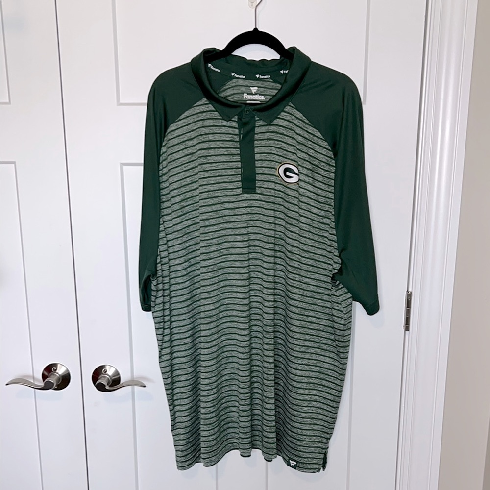 Green Bay Packers Solid and Striped Short Sleeve Polo